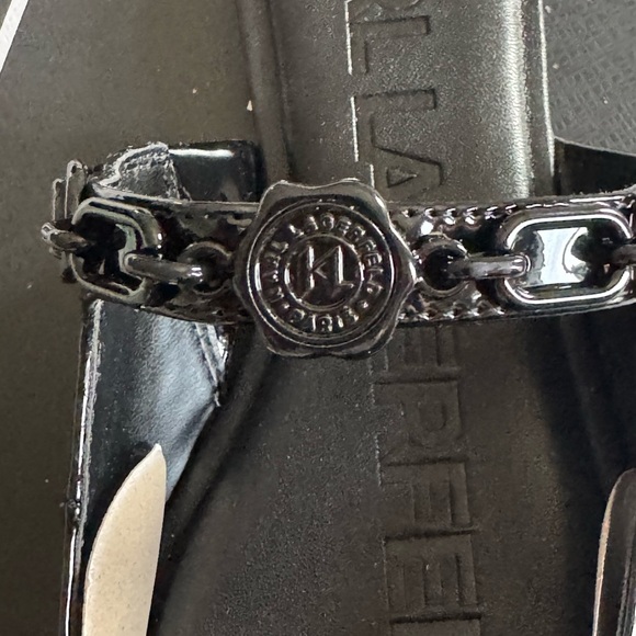 Karl Lagerfeld Black Flats Timeless Elegance - Picture 2 of 6